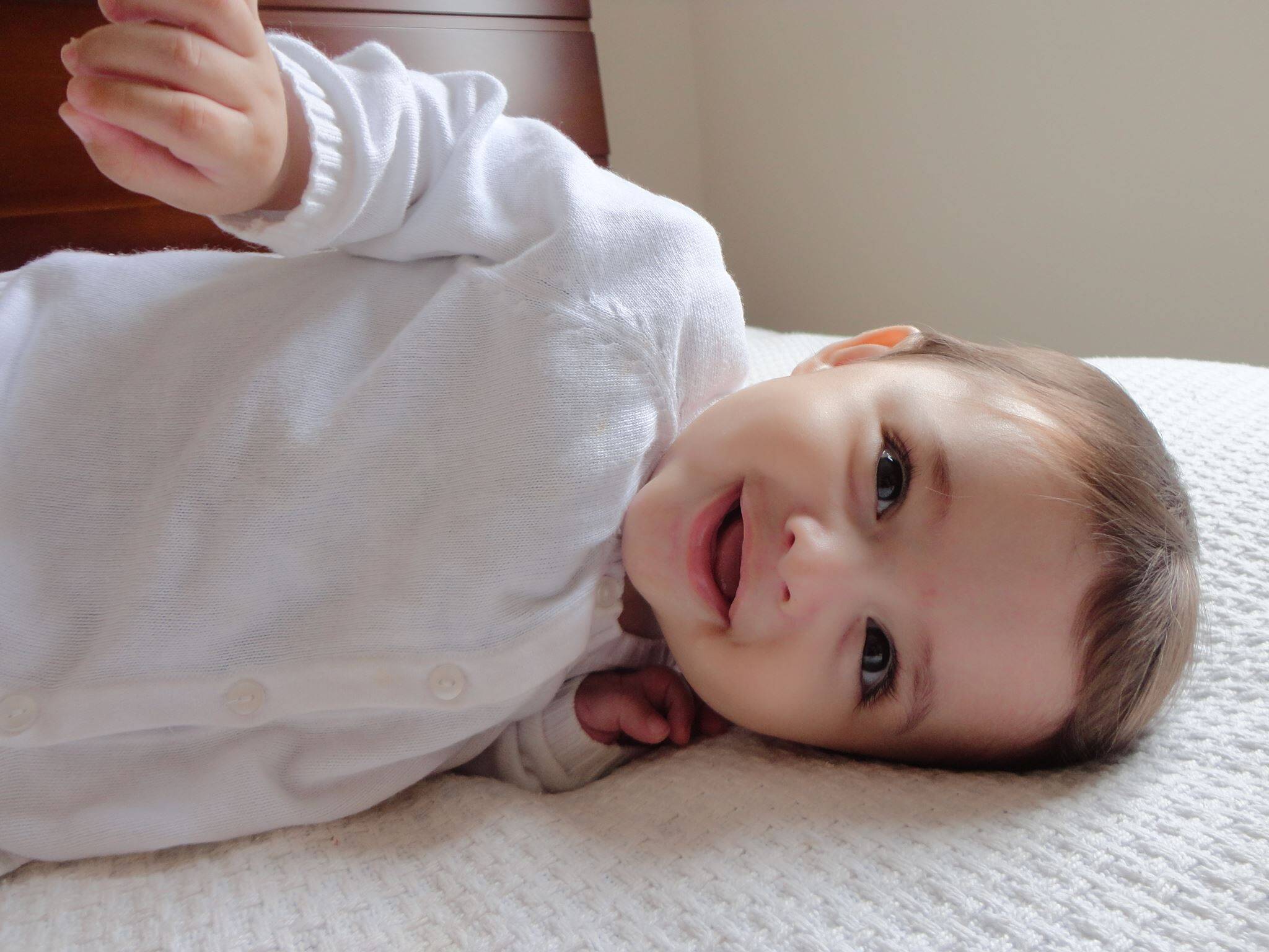 O bebê Eduardo Paiva tem sete meses e a foto foi mandada pelo papai, Aguiar Júnior. Foto: Acervo pessoal