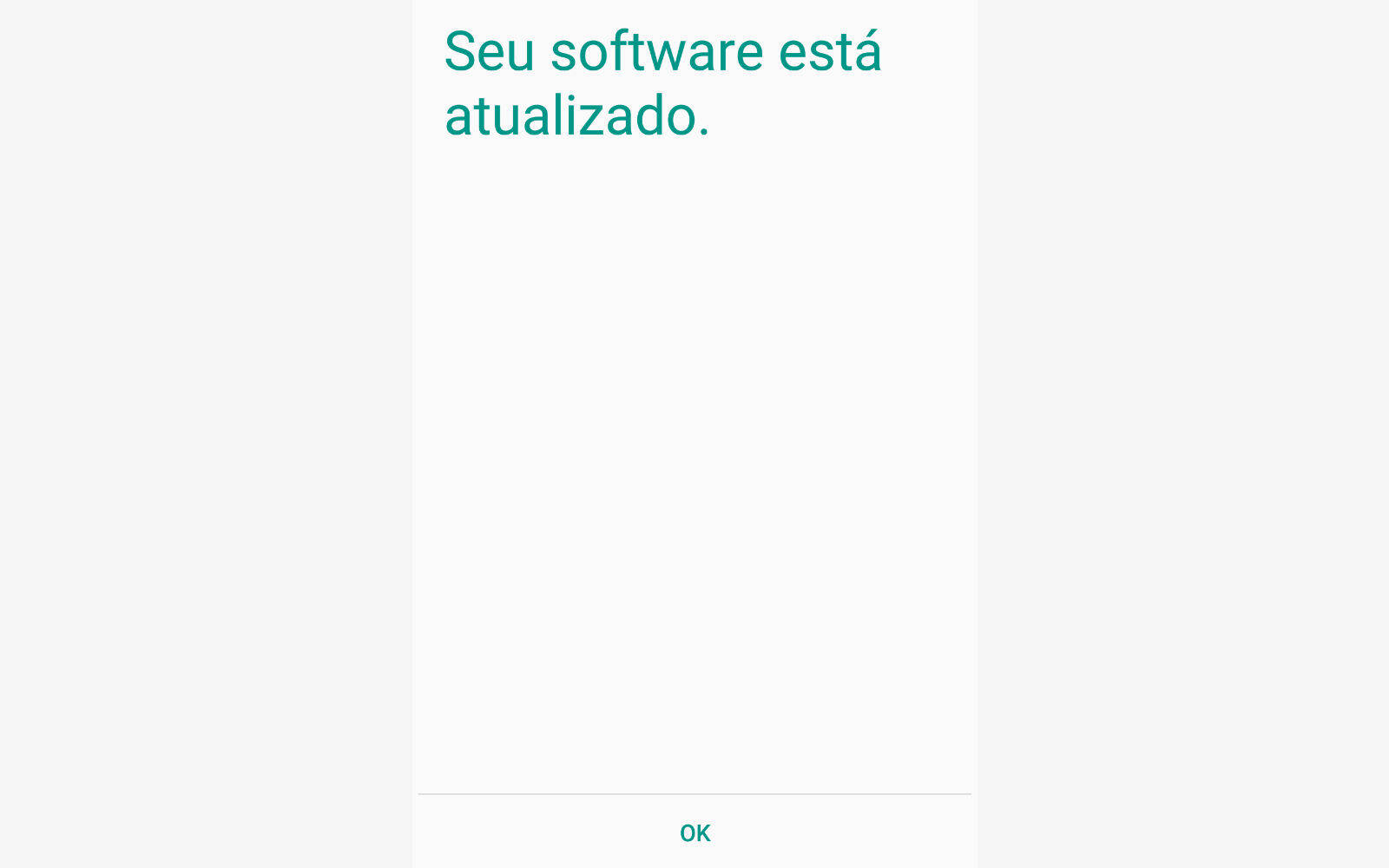 Se atualização do Android estiver disponível, a página iniciará o processo automaticamente. Foto: Reprodução