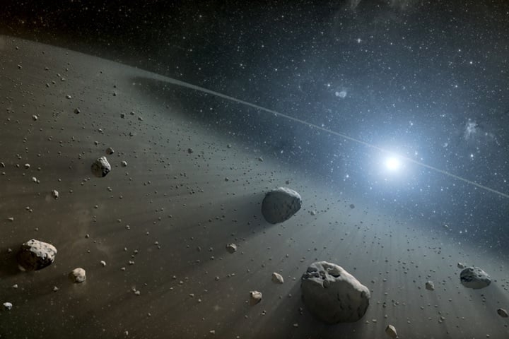 Asteroides são corpos rochosos e metálicos que orbitam o Sol, principalmente no Cinturão de Asteroides, localizado entre Marte e Júpiter. Reprodução: Flipar