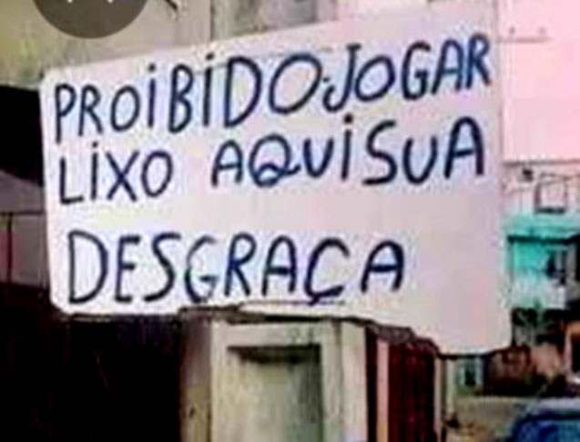 Aproveitamos para mostrar placas de outros tipos de aviso pelo Brasil. Algumas tem avisos pitorescos, outras são ameaçadoras. Mas todas acabam provocando risos em quem passa.  Reprodução: Flipar