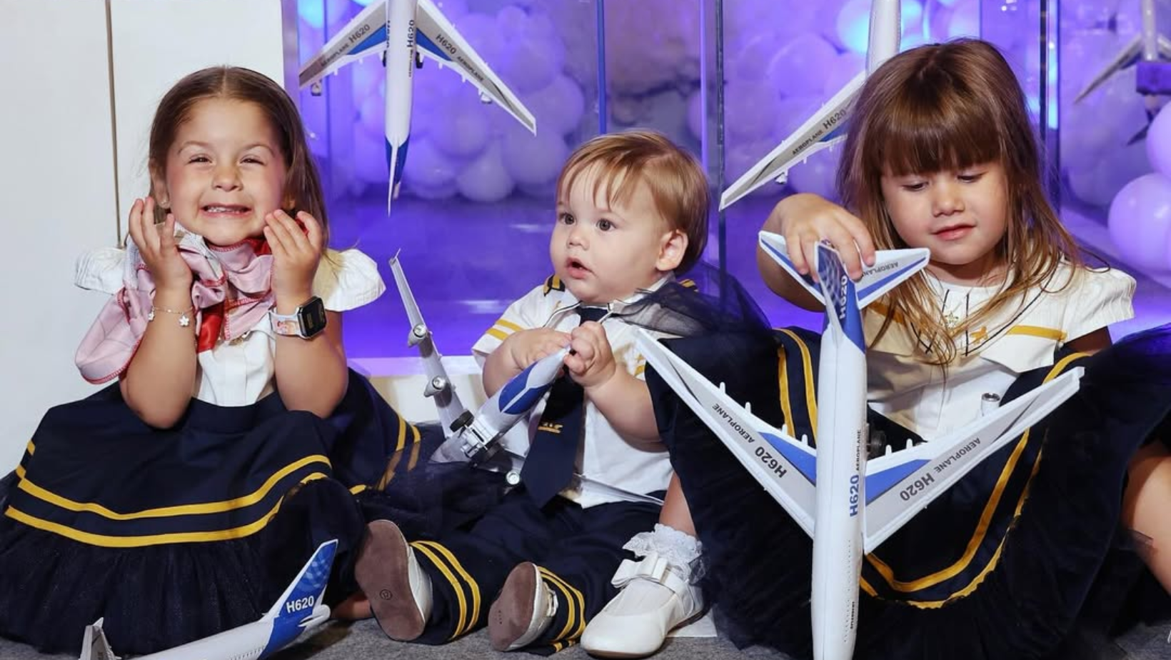 Maria Flor, José Leonardo e Maria Alice. Foto: Reprodução Instagram @Virginia