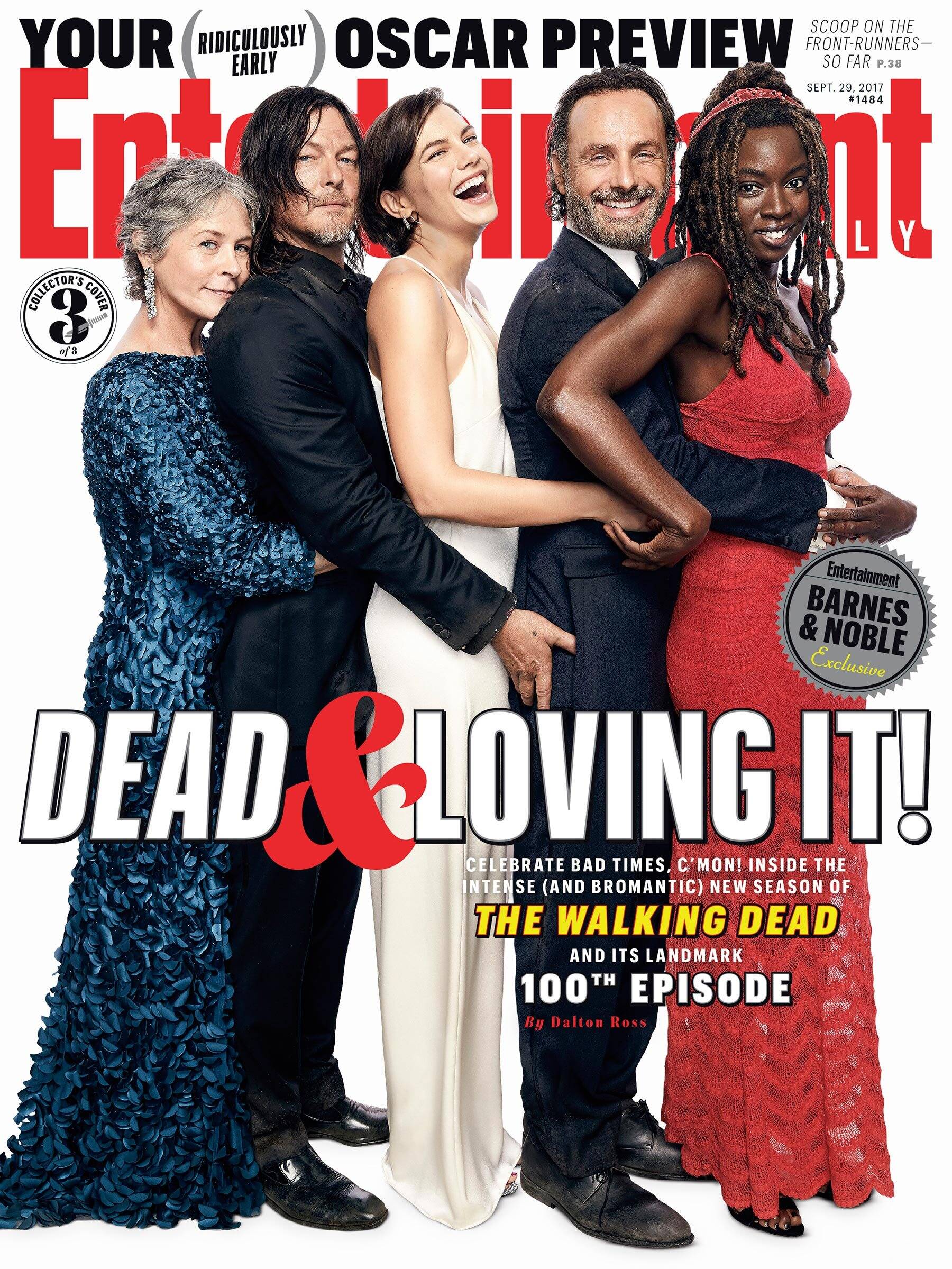 Atores de ''The Walking Dead'' comemoram estreia da 8ª temporada e 100º episódio com sessão especial de fotos. Foto: Entertainment Weekly