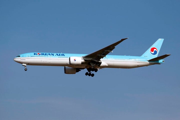 Desta vez, a Korean Air foi eleita a Companhia Aérea do Ano, superando a Qatar Airways, que levou o prêmio em 2024. Reprodução: Flipar
