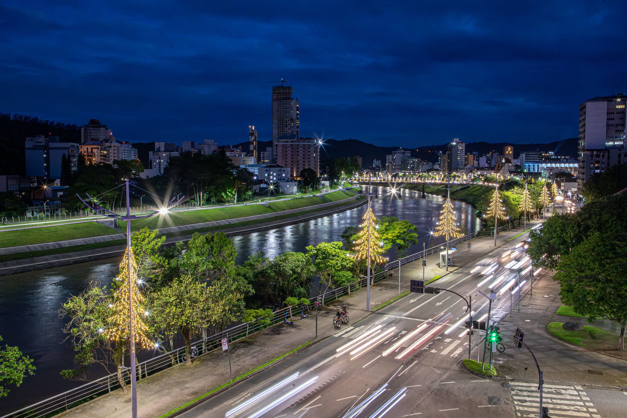 Luzes na Cidade, Blumenau SC. Foto: Divulgação / Prefeitura de Blumenau (SC)