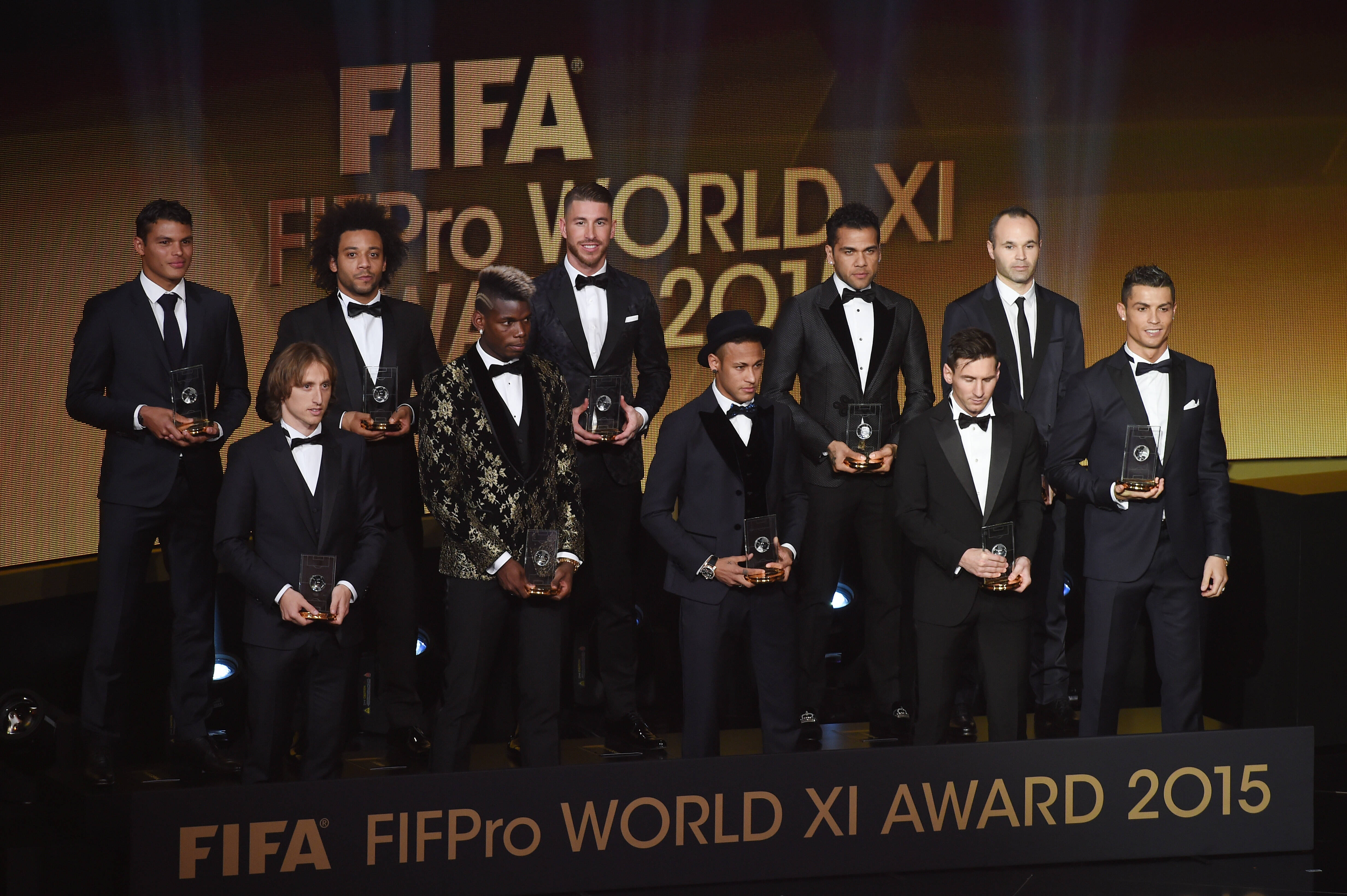 Os melhores jogadores de 2015, na escolha da Fifa. Foto: Matthias Hangst/Getty Images