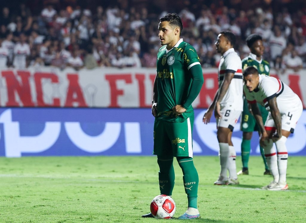 Raphael Veiga chega ao centésimo gol na carreira Foto: Fabio Menotti/Palmeiras
