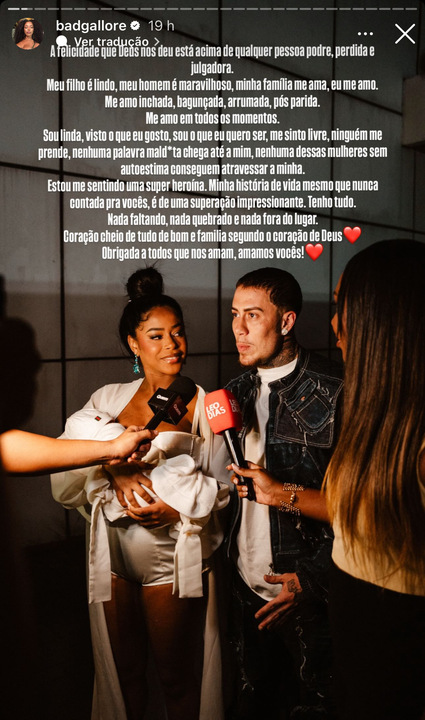 Stories de Lorena Maria. Foto: Reprodução: Instagram