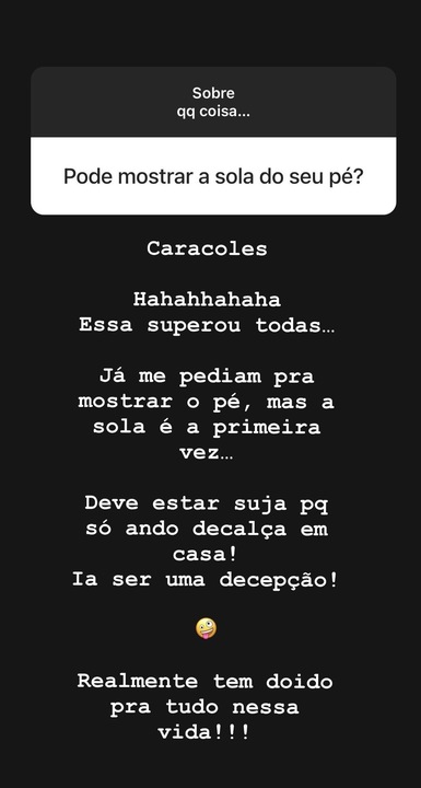 Resposta de Sthefany Brito Reprodução: Instagram