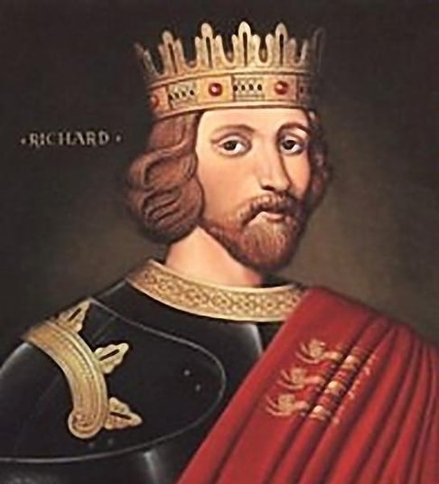 O Reino da Inglaterra, lembre-se, começou em 927 e durou até 1707. Um nome que marcou muito foi Ricardo I, que comandou de 1189 a 1199. Ele ficou marcado por ser muito ligado ao militarismo e ganhou o apelido de Ricardo Coração de Leão. Fazia parte da Dinastia Plantageneta, com origem francesa.  Reprodução: Flipar