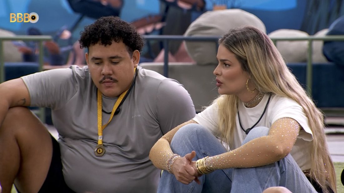 Yasmin e Lucas no 'BBB 24' Reprodução/Globo - 04.03.2024