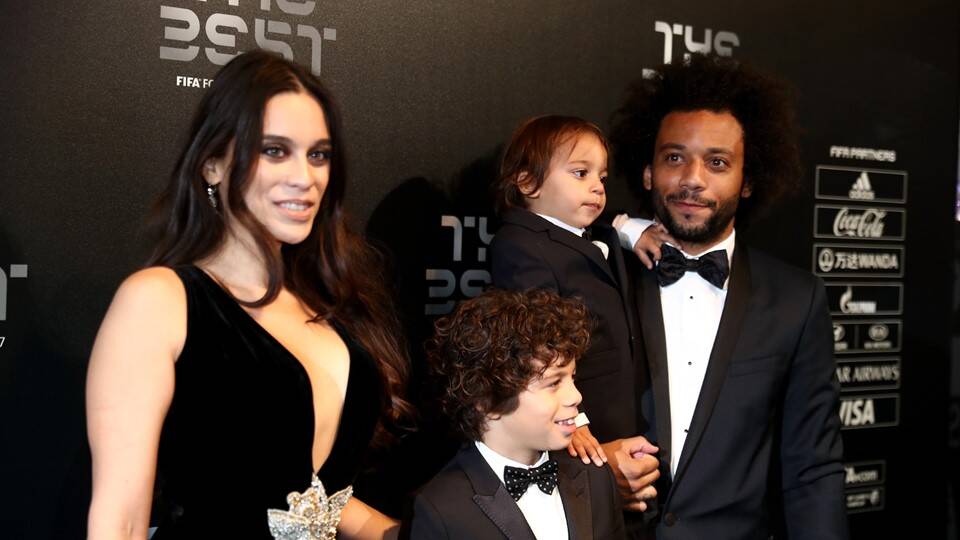 Marcelo foi com toda a família ao prêmio The Best. Foto: Divulgação/Fifa