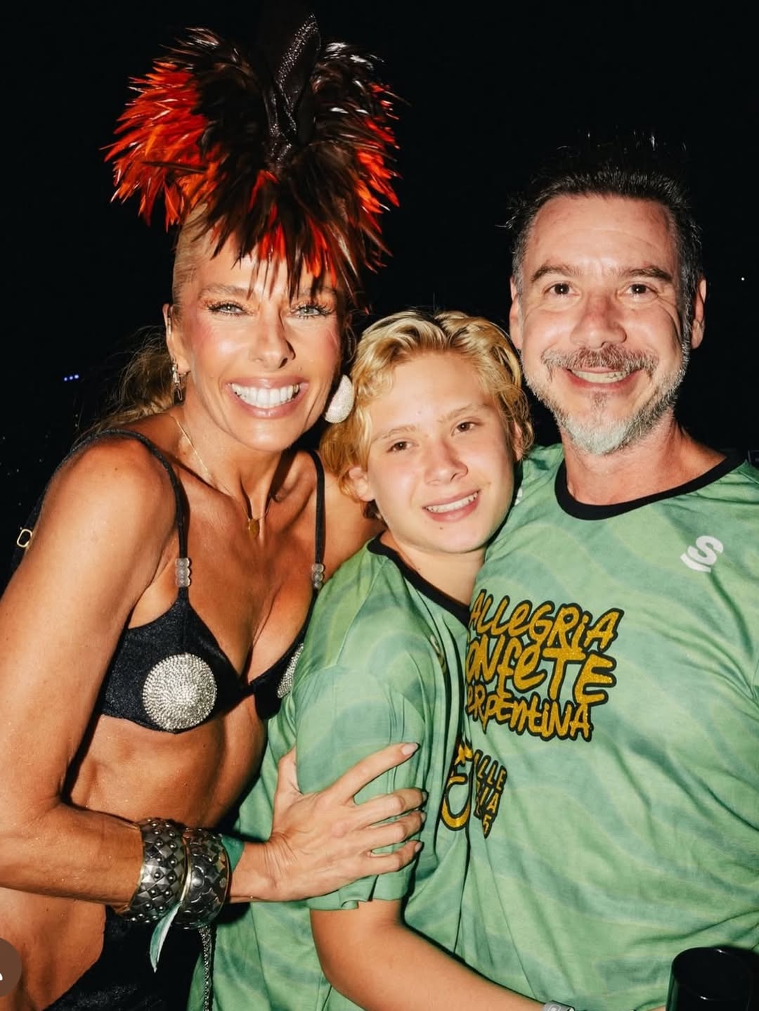 Adriane Galisteu e Alexandre com o filho, Vittorio. Foto: Reprodução/ Instagram @galisteuoficial