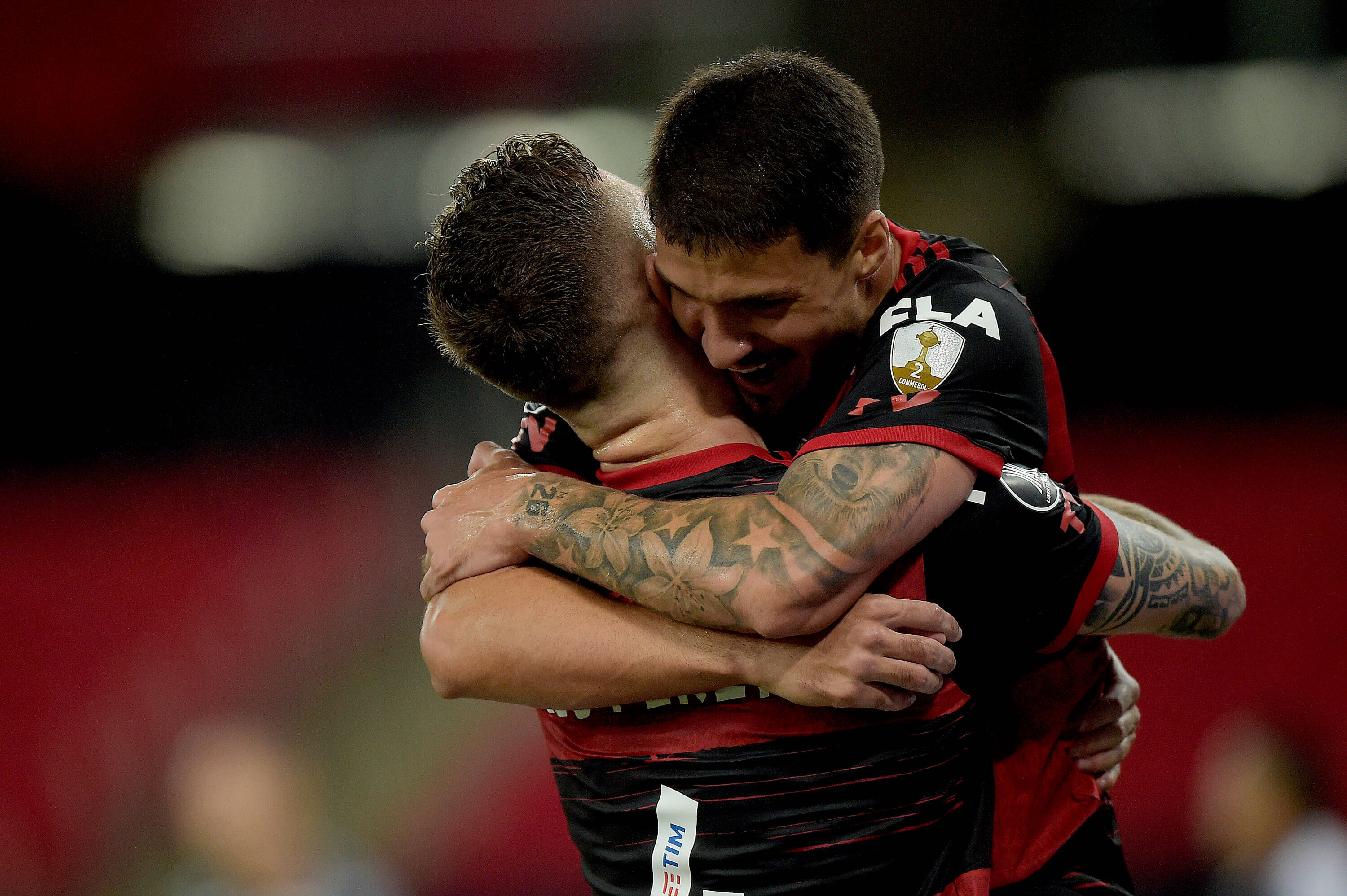 Flamengo x Junior. Foto: Reprodução/Twitter Conmebol
