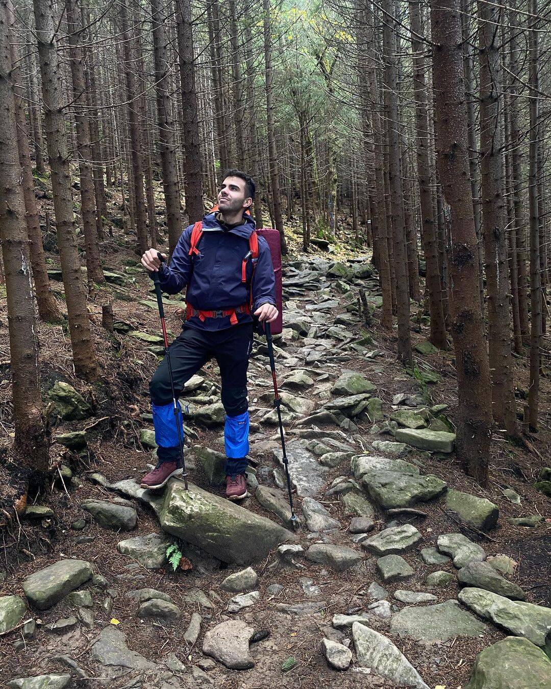 Gabriel Modesto em montanhas da Ucrânia. Foto: Reprodução/Instagram