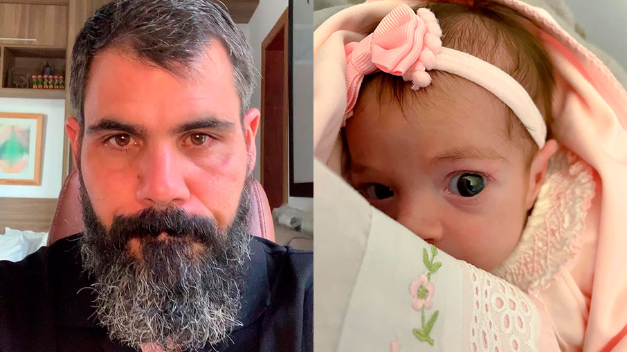 Juliano Cazarré e a filha Maria Guilhermina Reprodução/Instagram 14.08.2022