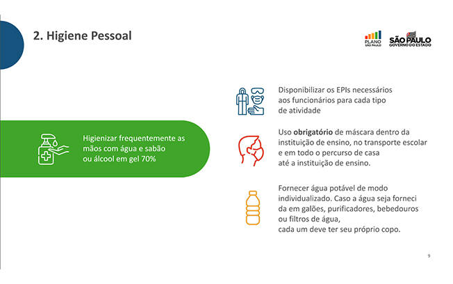 As escolas cumprirão uma série de medidas para minimizar as chances de contágio entre os alunos
. Foto: Reprodução/ Governo de São Paulo