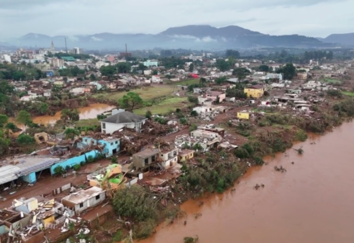 De acordo com a Defesa Civil, 437 dos 497 municípios do Rio Grande do Sul relataram algum problema relacionado aos temporais da última semana. Reprodução: Flipar