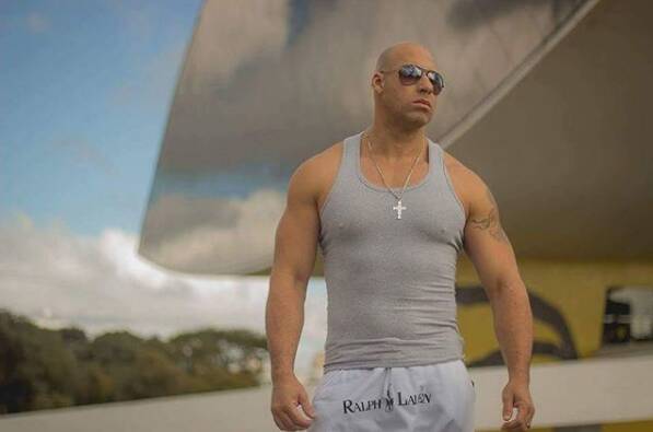 Marcos Salvo, sósia do Vin Diesel. Foto: Reprodução/ Instagram