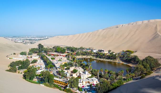 Huacachina, no Peru. Foto: Reprodução/Google Maps