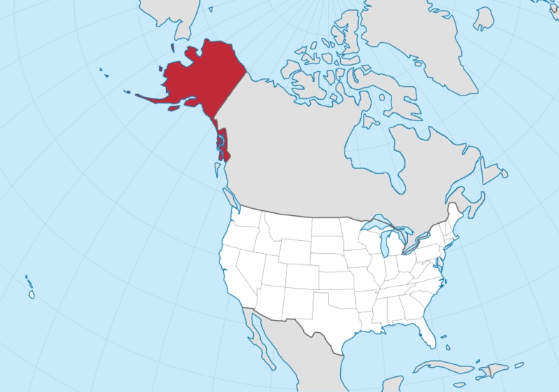 Hoje o Alasca é o maior estado dos Estados Unidos em área territorial e possui uma extensão de cerca de 1,7 milhão de quilômetros quadrados. Reprodução: Flipar