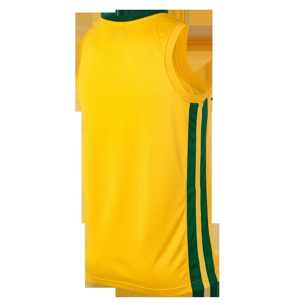 Nova camisa amarela da seleção brasileira de basquete / 2019. Foto: Divulgação/Nike