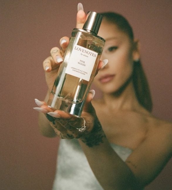 Além de sua carreira musical, Ariana também se destaca por seus empreendimentos. Ela lançou sua própria linha de perfumes, produtos de beleza e colaborou com diversas marcas renomadas. Reprodução: Flipar