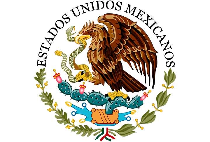 Cidade do México (México) - Águia: A águia é um símbolo fundamental, representando a força e a liberdade. A imagem da águia devorando uma serpente está no brasão da cidade desde a fundação da cidade asteca, em 1325. Reprodução: Flipar