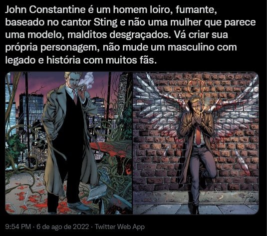 Em "The Sandman", da Netflix, Constantine foi representado como uma mulher LGBTQ+. Foto: Reprodução/redes sociais