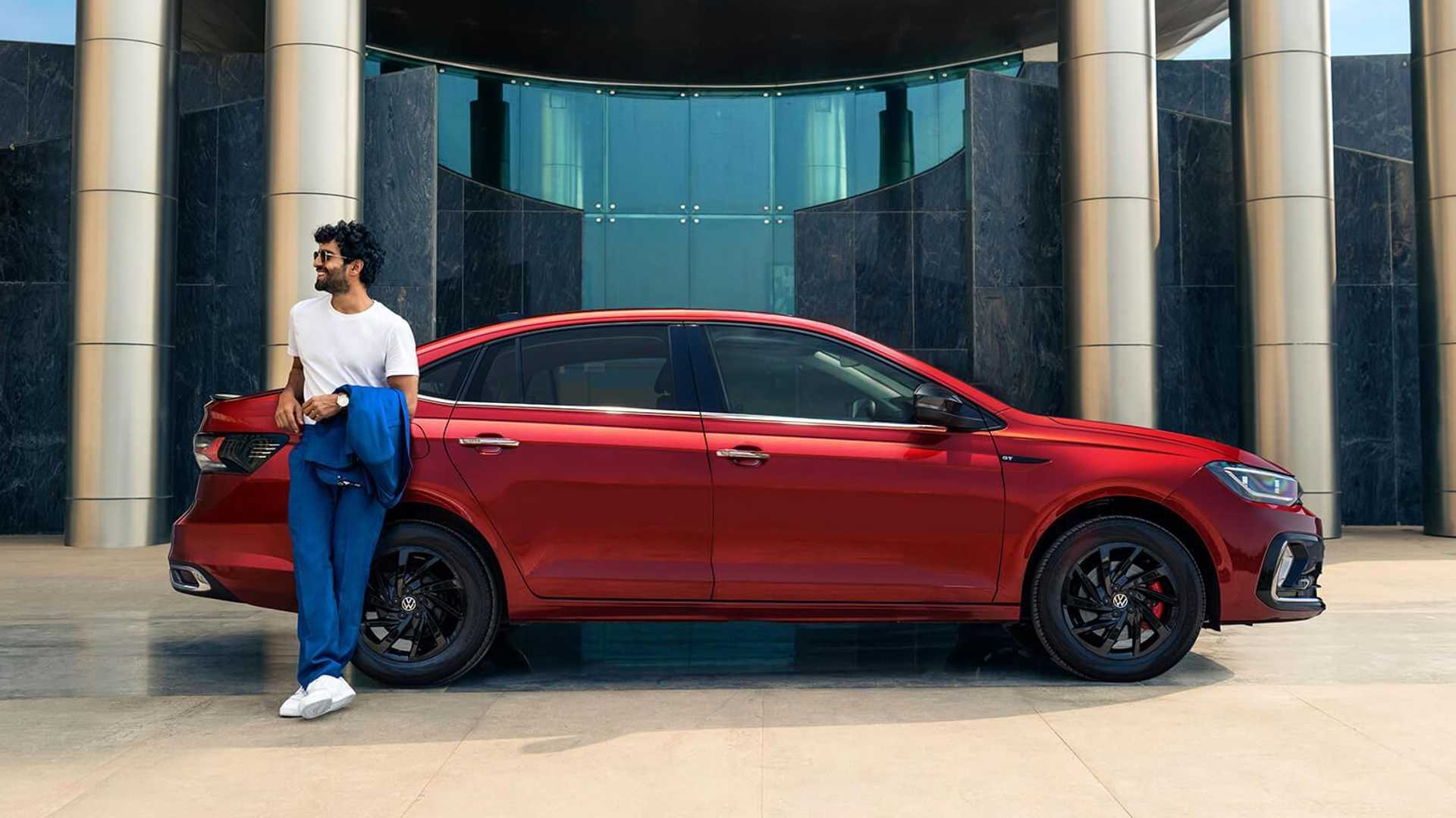 Novo VW Virtus, lançado na Índia. Foto: Divulgação