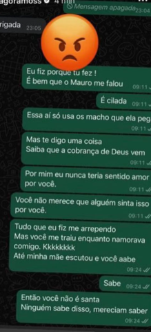 Ex-peão postou print de conversa, mas apagou em minutos Reprodução: Instagram