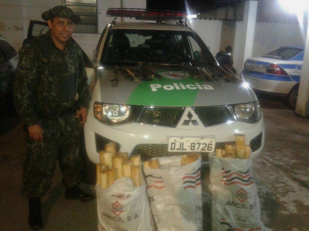 Equipes do Policiamento ambiental prende quadrilha de palmiteiros
. Foto: Divulgação/Polícia Militar Ambiental
