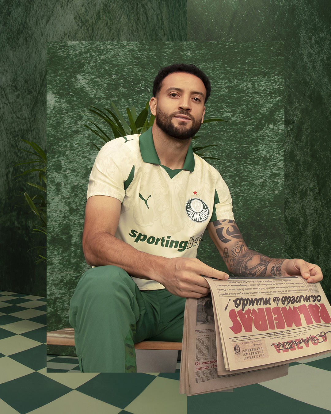 Detalhes do novo uniforme do Palmeiras. Foto: Divulgação