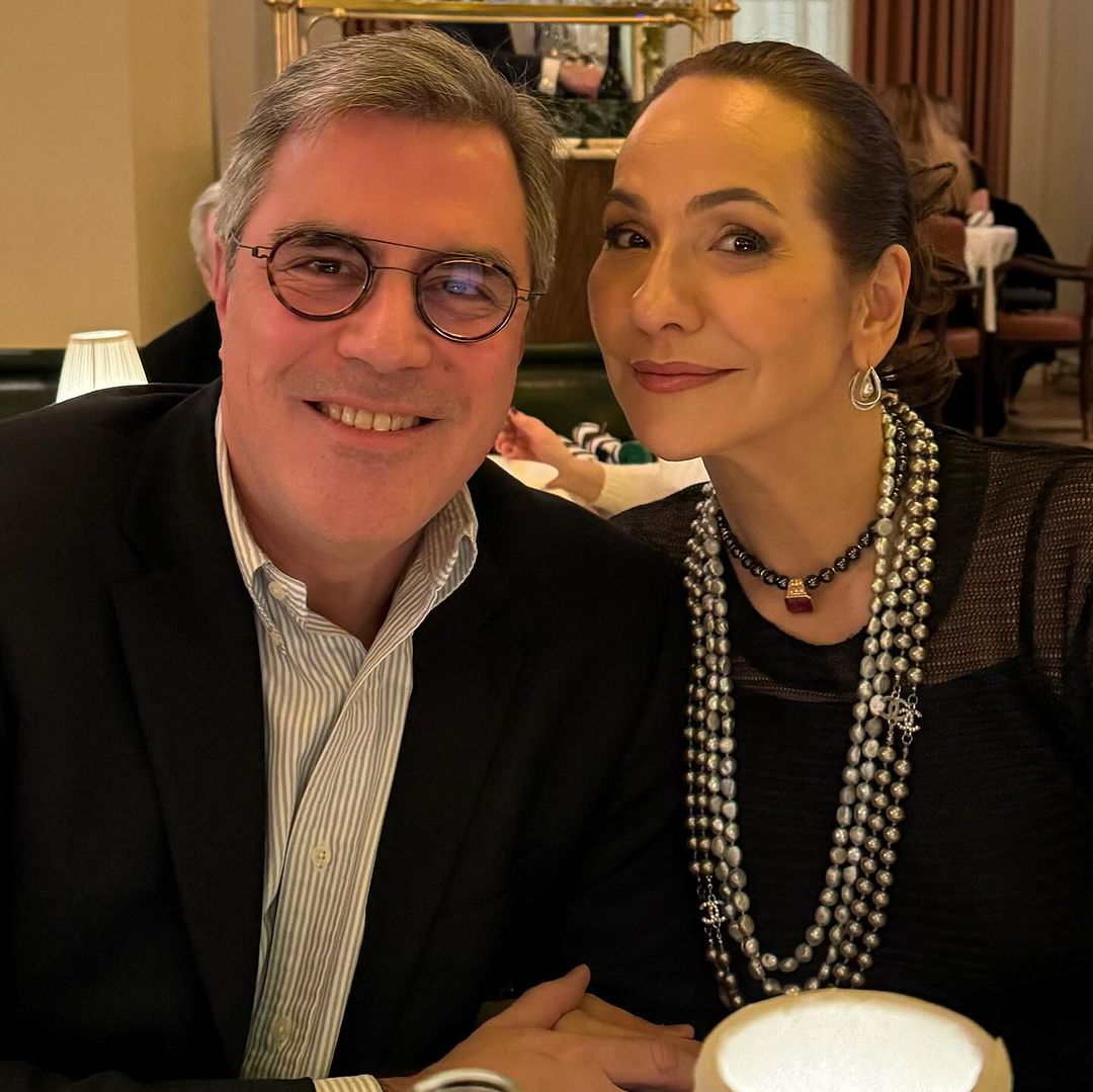 Maria Beltrão e marido no Natal 2024