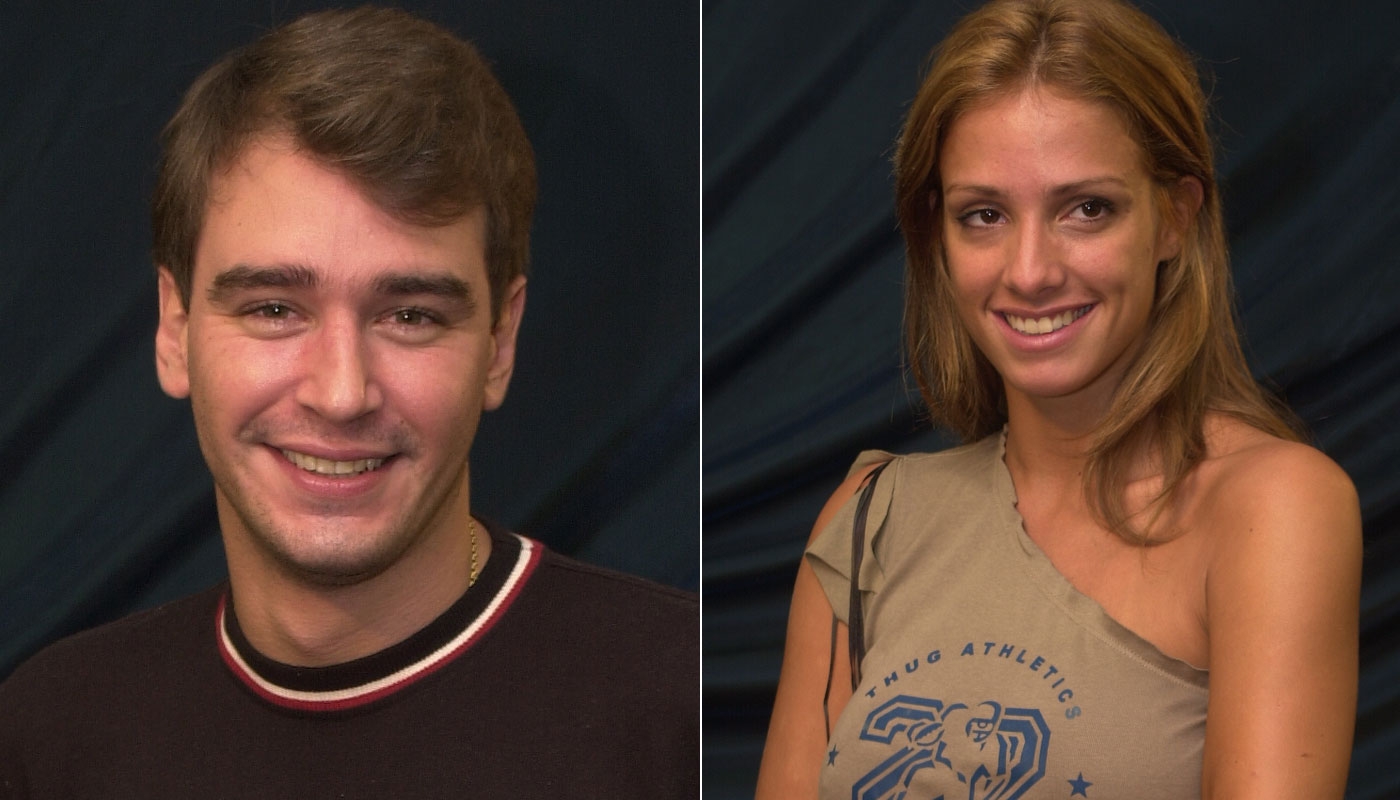 Ao longo do BBB2, Thyrso lutou para conquistar o coração de Manuela, que chegou a flertar com Fabrício. Fora da casa, o romance não durou. Agora morena, Manu faz doutorado em Filosofia no Rio de Janeiro, enquanto ele segue como chefe de cozinha.   Reprodução: Flipar
