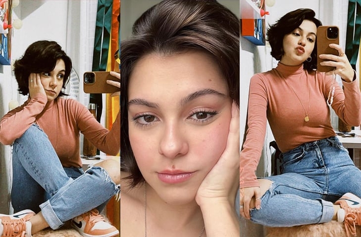 Klara Forkas Gonçalez Castanho nasceu em 2000 na cidade de Santo André, no ABC Paulista, e além de atriz também tem trabalhos como cantora e modelo. 
 Reprodução: Flipar