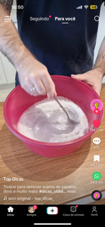 Mistura dos ingredientes Reprodução/TikTok 