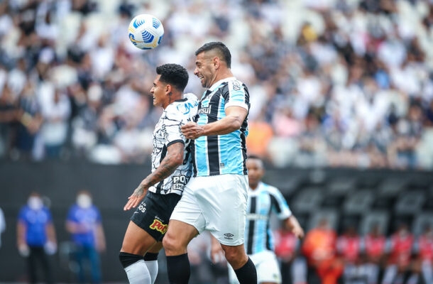 Para surpreender o time mandante, o Corinthians se aferra a um retrospecto recente do confronto. - Foto:  Lucas Uebel/Grêmio FBPA