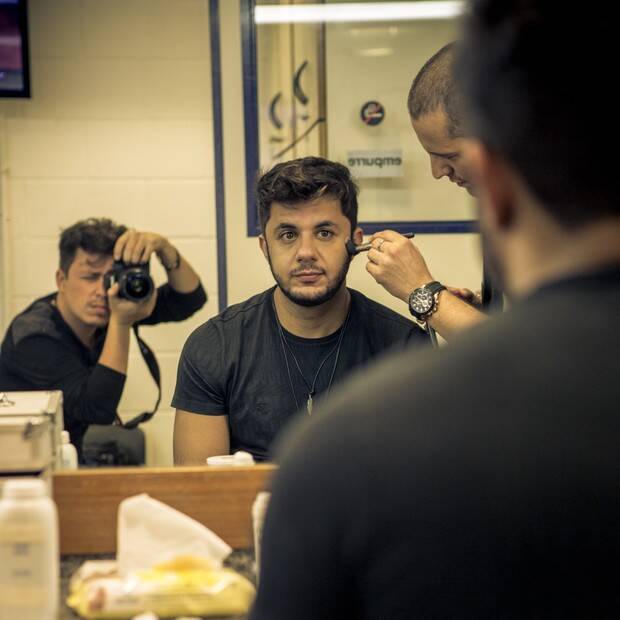 Bastidores de show de Cristiano Araújo. Foto: Flaney Gonzallez/Divulgação