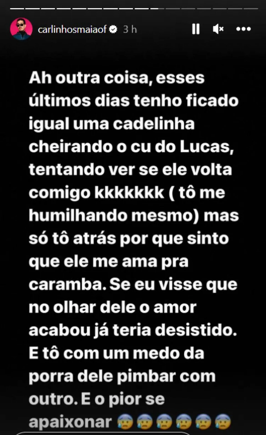 Carlinhos Maia admite que tenta reatar casamento com Lucas Guimarães.. Foto: Reprodução/Instagram